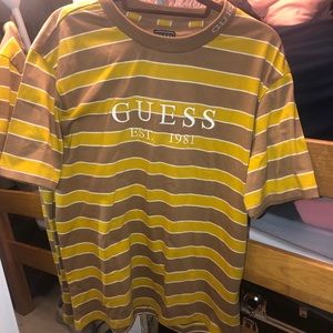LIMITED Short sleeve GUESS logo striped tee shirt